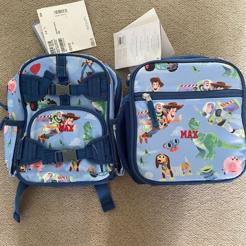 Never used -tags still on - PBK Toy Story Mini Backpack and Lunchbox